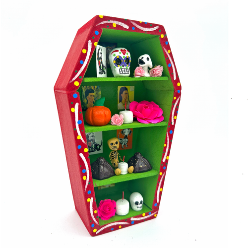 Handmade Window Shadow Box Nicho - Coffin Ofrenda Shadow Boxes Mexico CC