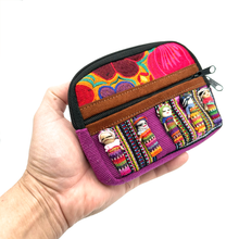 Load image into Gallery viewer, Handmade Double-Zip Coin or Phone Purse - Mayan Worry Doll / Muñecas Quitapena Totes &amp; Purses Muertolandia.com