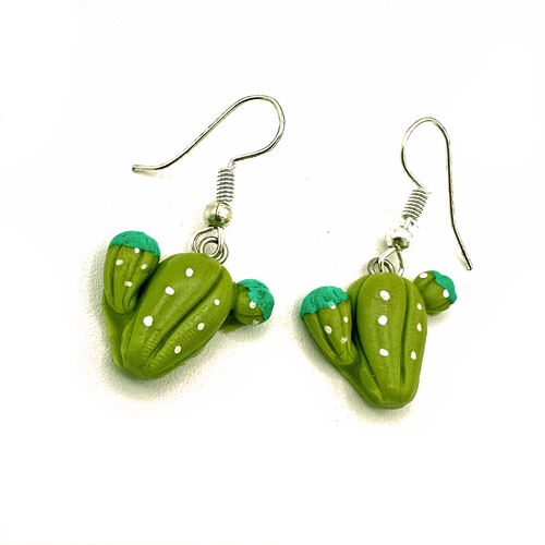 Handmade Mexican Earrings - Porcelana Fría - Mexican Heritage Collection Jewelry Mexico Nopal