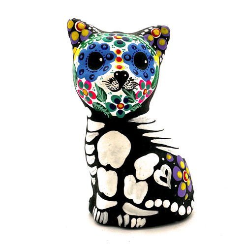 Handmade Mexican Calavera Cat Art & Decor Muertolandia.com