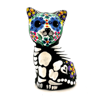 Handmade Mexican Calavera Cat Art & Decor Muertolandia.com