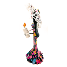 Load image into Gallery viewer, Mexican Handmade Paper Maché – Catrina Hijas de Jalisco – Enciendo Esta Vela