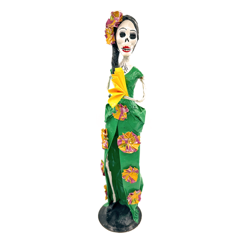 Mexican Handmade Paper Maché - Catrina - Popotitos Art & Decor Muertolandia.com