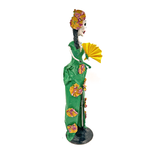 Mexican Handmade Paper Maché - Catrina - Popotitos Art & Decor Muertolandia.com
