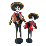 Mexican Handmade Paper Maché - Mariachi Nuevo Real - Don Acordeón Art & Decor Muertolandia.com