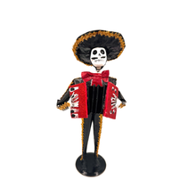 Load image into Gallery viewer, Mexican Handmade Paper Maché - Mariachi Nuevo Real - Don Acordeón Art &amp; Decor Muertolandia.com Junior