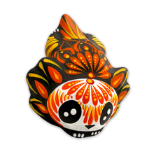 Load image into Gallery viewer, Handmade Mexican Calavera Ajolote Art &amp; Decor Muertolandia.com Orange