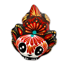 Load image into Gallery viewer, Handmade Mexican Calavera Ajolote Art &amp; Decor Muertolandia.com Red
