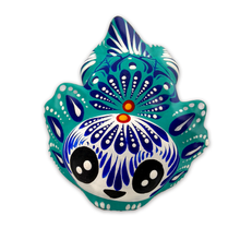 Load image into Gallery viewer, Handmade Mexican Calavera Ajolote Art &amp; Decor Muertolandia.com Teal