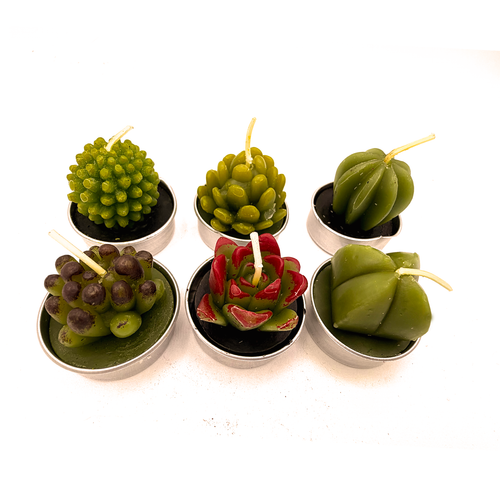 Mexican Handmade Candle - Mini Nopal Candle Set (6pk)