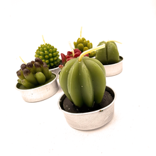 Load image into Gallery viewer, Mexican Handmade Candle - Mini Nopal Candle Set (6pk) Art &amp; Decor Muertolandia.com