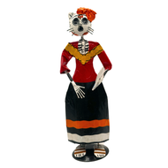 Mexican Handmade Paper Maché – Hello Kitty Catrina Art & Decor Muertolandia.com Red