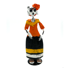 Load image into Gallery viewer, Mexican Handmade Paper Maché – Hello Kitty Catrina Art &amp; Decor Muertolandia.com Orange