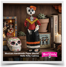 Load image into Gallery viewer, Mexican Handmade Paper Maché – Hello Kitty Catrina Art &amp; Decor Muertolandia.com