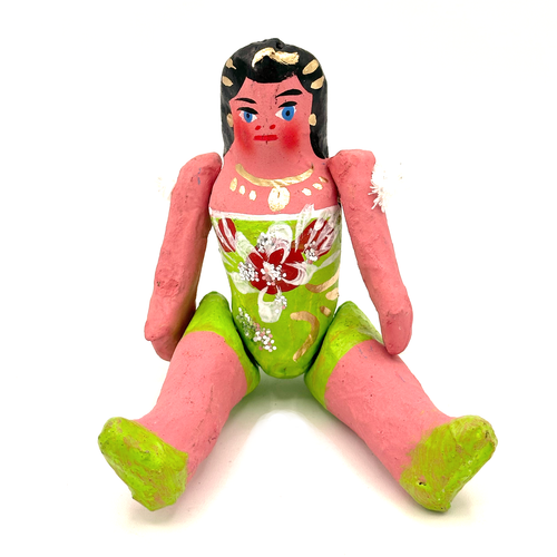 Handmade Paper Maché - Lupita Cartonería Doll