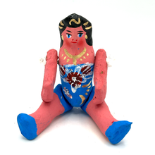 Load image into Gallery viewer, Handmade Paper Maché - Lupita Cartonería Doll Art &amp; Decor Muertolandia.com Blue