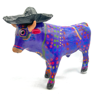 Handmade Paper Maché Toro Relajo – Large Size Art & Decor Muertolandia.com