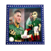 Load image into Gallery viewer, Handmade Framed Shadow Box - Mundial Futbolistas Action
