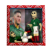 Load image into Gallery viewer, Handmade Framed Shadow Box - Mundial Futbolistas Action