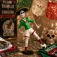 Load image into Gallery viewer, Mexican Handmade Paper Maché - Catrin Mariachi Futbol Mundial Art &amp; Decor Muertolandia.com