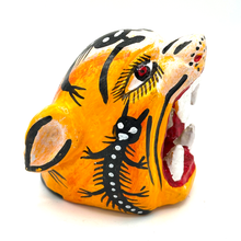 Load image into Gallery viewer, Handmade &amp; Painted Mexican Ceremonial Folk Mask – Jaguar