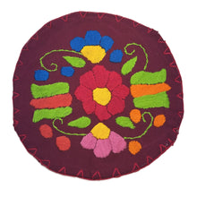 Load image into Gallery viewer, Handmade Embroidered Tortilla Holder/Warmer (Tortillero) Home &amp; Kitchen Mexico Plum 1