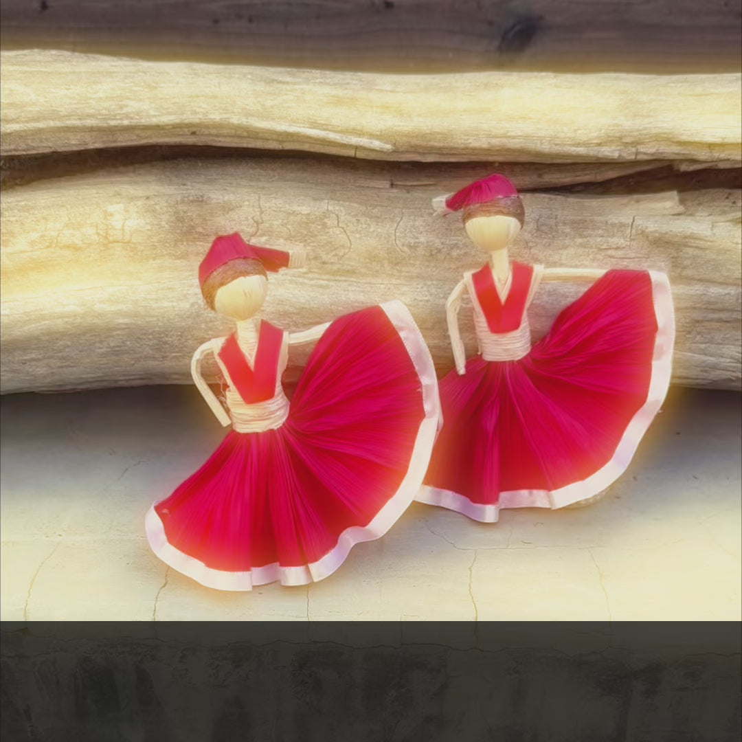 Handmade Mexican Corn Husk Tamal - Christmas Navidad Dancer Art & Decor Mexico LA