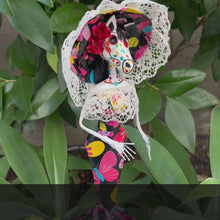 Load image into Gallery viewer, Mexican Handmade Paper Maché – Catrina Hijas de Jalisco – La Yegua Art &amp; Decor Muertolandia.com