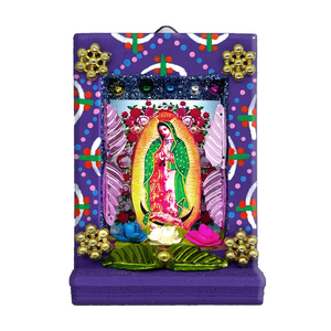 Handmade Shadow Box Nicho - Virgen de Guadalupe