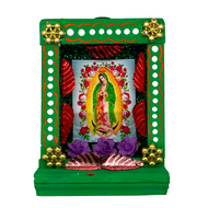 Handmade Shadow Box Nicho - Virgen de Guadalupe Shadow Boxes Mexico CC   