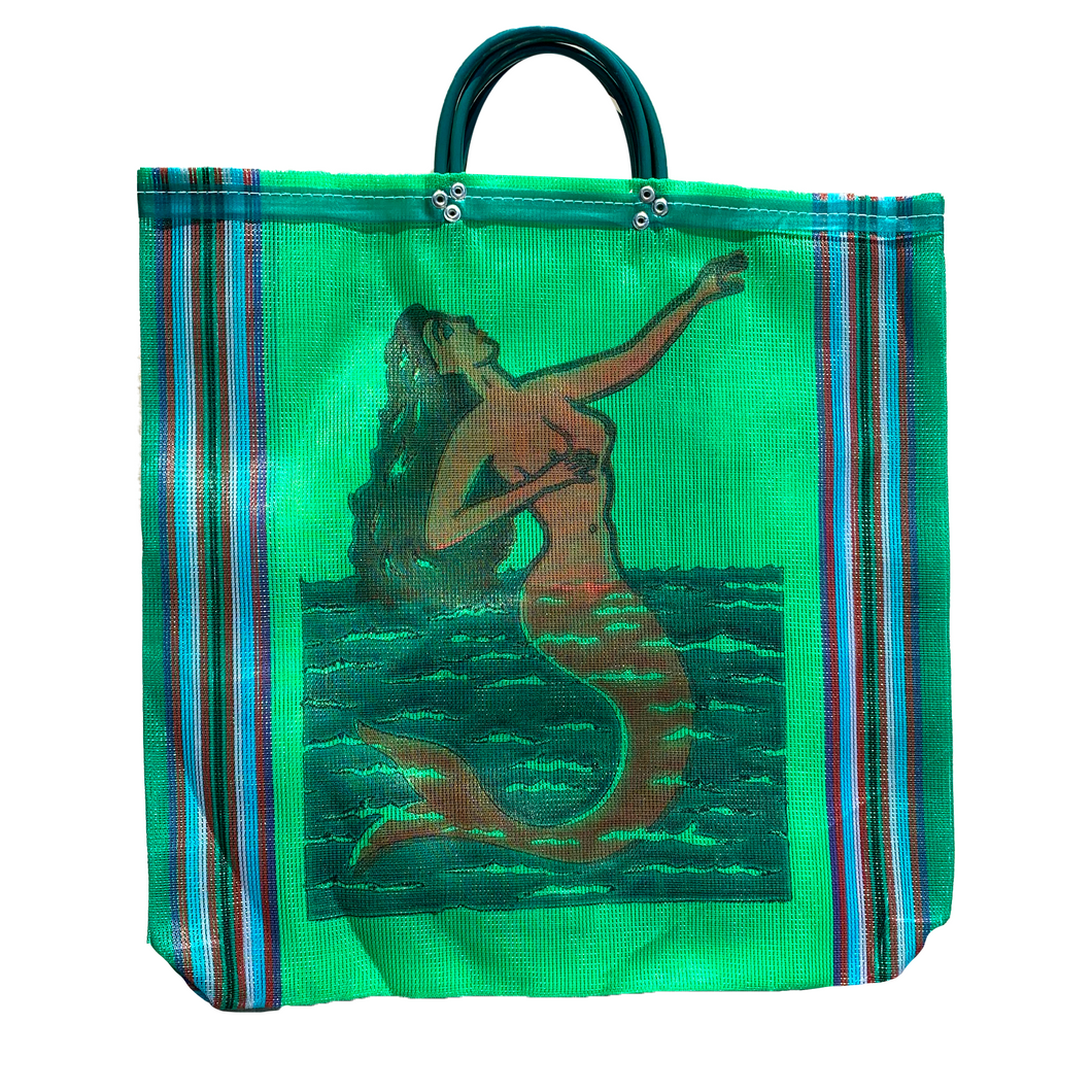 Mercado Mesh Tote Bags Totes & Purses Mexico Sirena Green  