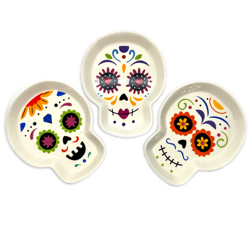 Día de los Muertos - 3 Piece Ceramic Tapas Plate Set