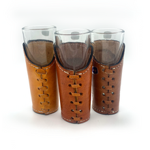 Load image into Gallery viewer, Handmade Mexican Leather Shot Glass (3-Pack)