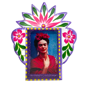 Handmade Frida Tin Nicho With Glass Door – Muertolandia.com