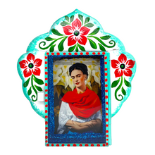 Load image into Gallery viewer, Frida Tin Nicho With Glass Door Art &amp; Decor Mexico   