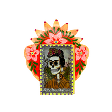 Load image into Gallery viewer, Calavera Tin Nicho With Glass Door