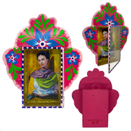 Frida Tin Nicho With Glass Door Art & Decor Mexico   