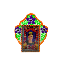 Load image into Gallery viewer, Frida Tin Nicho With Glass Door Art &amp; Decor Mexico   