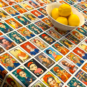 Frida Mexican Lotería Design Tablecloth