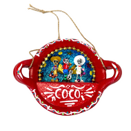 Handmade Mexican Cazuela Art - Coco Art & Decor Mexico Red Cazuela  