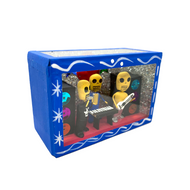 Handmade Window Shadow Box Nicho -  Rockeros Shadow Boxes Mexico CC   