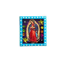 Load image into Gallery viewer, Handmade Wood Portrait Nicho Magnet - Virgen de Guadalupe