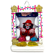Handmade Shadow Box Nicho - Cepillín (Limited Edition) Shadow Boxes Mexico CC WhiteWood Box  
