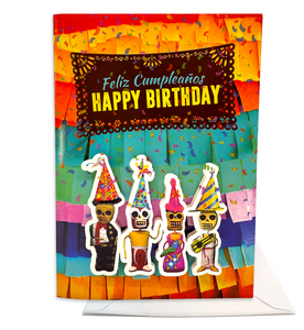 Musical Greeting Card - Fiesta Amigos "Happy Birthday"