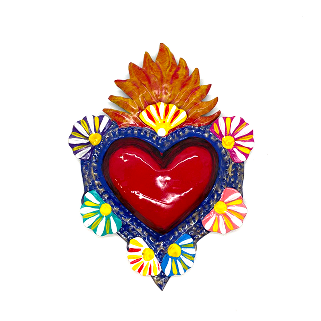 Handmade Tin Mexican Milagro Hearts - Lolli-Pop