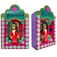 Handmade Deluxe Shadow Box Nicho - La Llorona - Mariachi Los Muertos Series Shadow Boxes Mariachi Los Muertos   