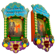 Handmade Deluxe Shadow Box Nicho - Frida & Diego Shadow Boxes Mexico   