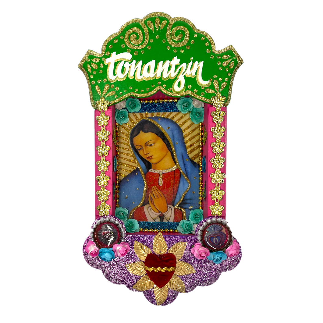 Handmade Deluxe Shadow Box Nicho - Virgen De Guadalupe