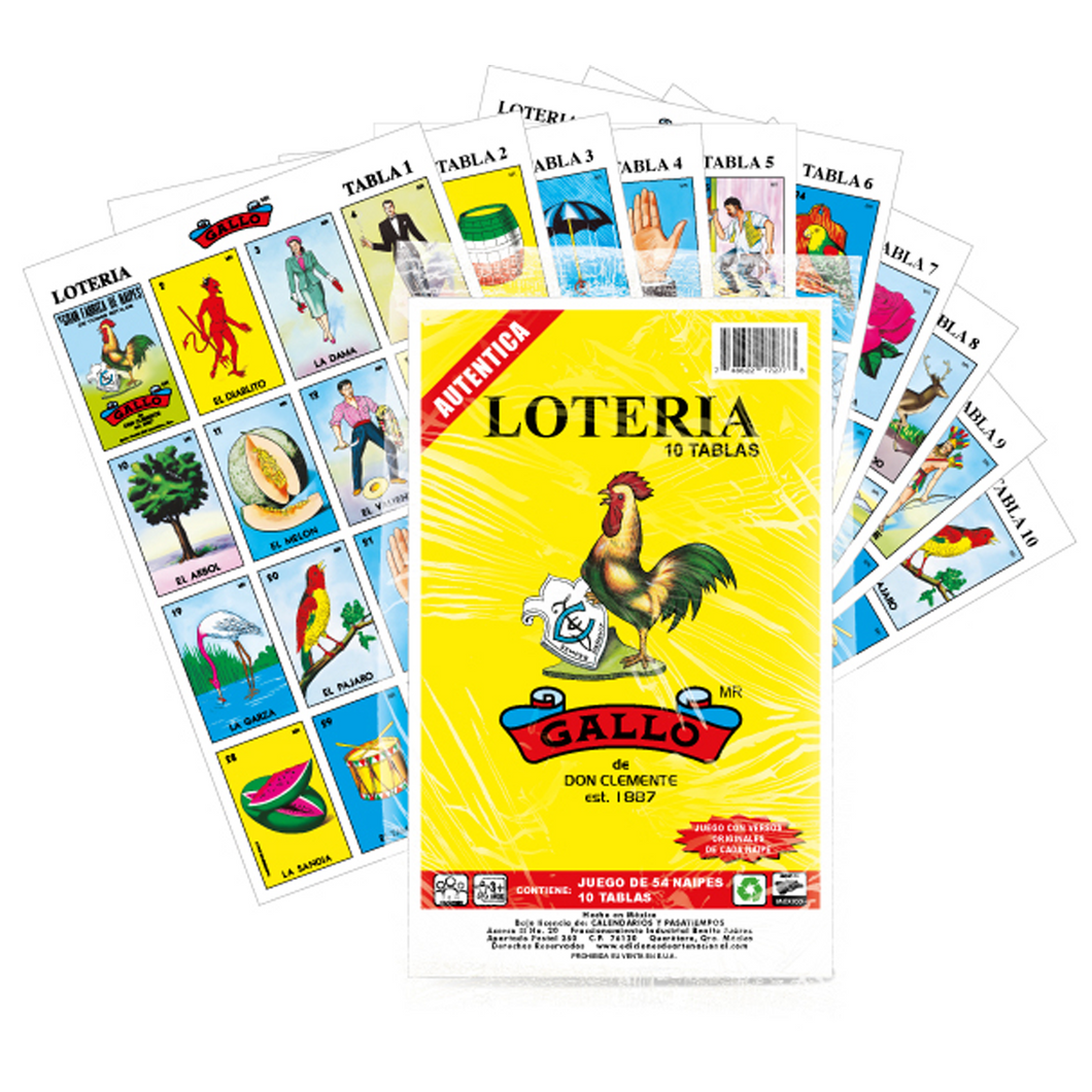 Gioco Da Tavolo Don Clemente Lotería - 10 Tavolette Jumbo - Tradizionale Gioco Messicano - Foto 3