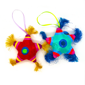Handmade Mexican Christmas Navidad Ornaments - Piñatas (2 Pack)